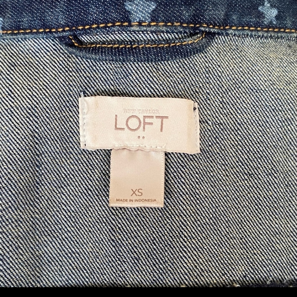 Ann Taylor Loft Jean Jacket with stars! - Picture 5 of 5